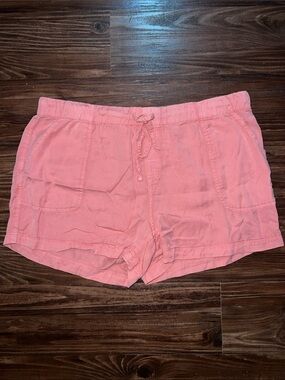 GAP Coral Drawstring Linen Shorts
